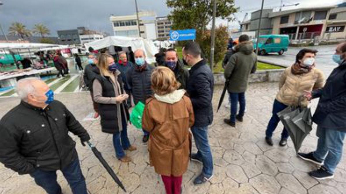 Acto del PP ayer en Bouzas.