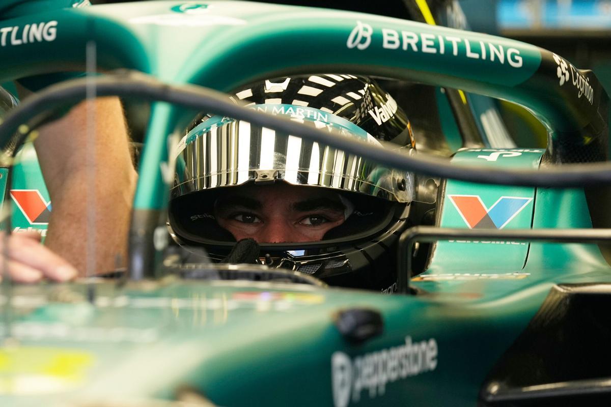 Lance Stroll, en el Aston Martin.