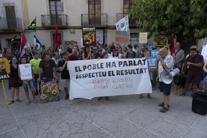 Protesta a Moià en contra del projecte d'ampliació del polígon del Prat