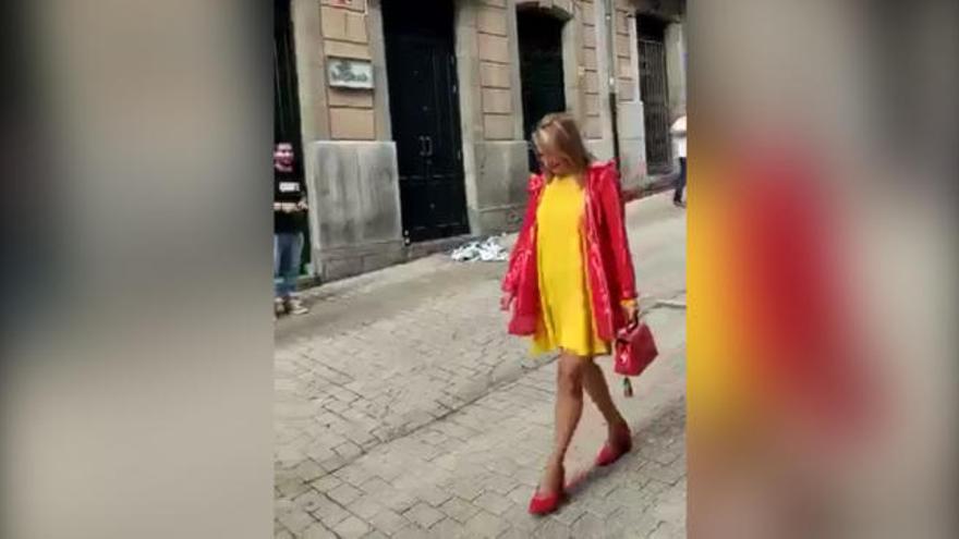 El video de la mujer con los colores de la bandera que se hace viral