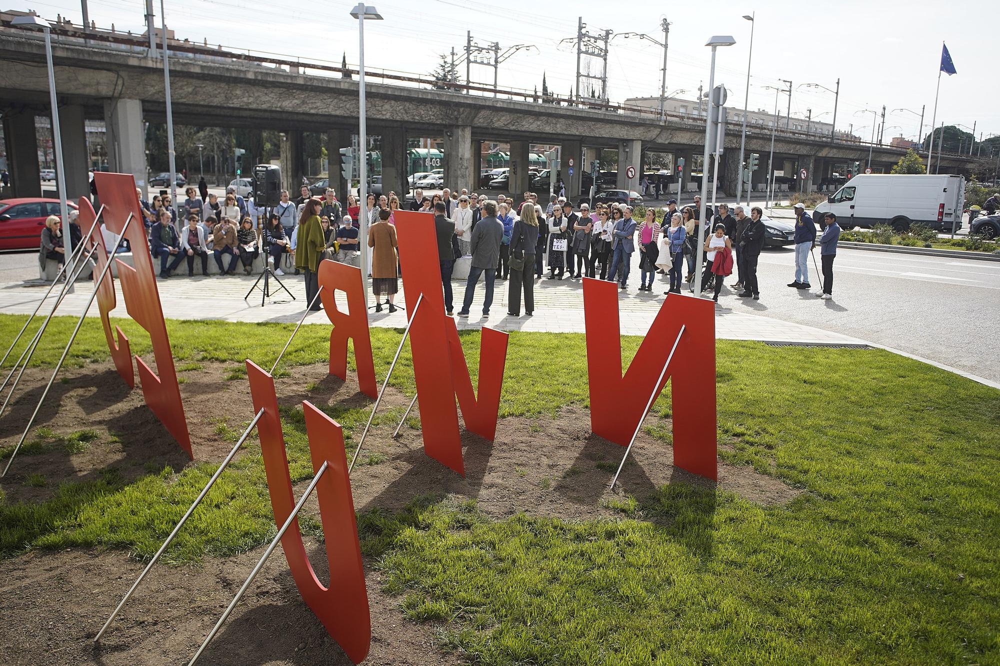 Inauguració de l'escultura "Univers" de Francesc Torres Monsó al parc Central