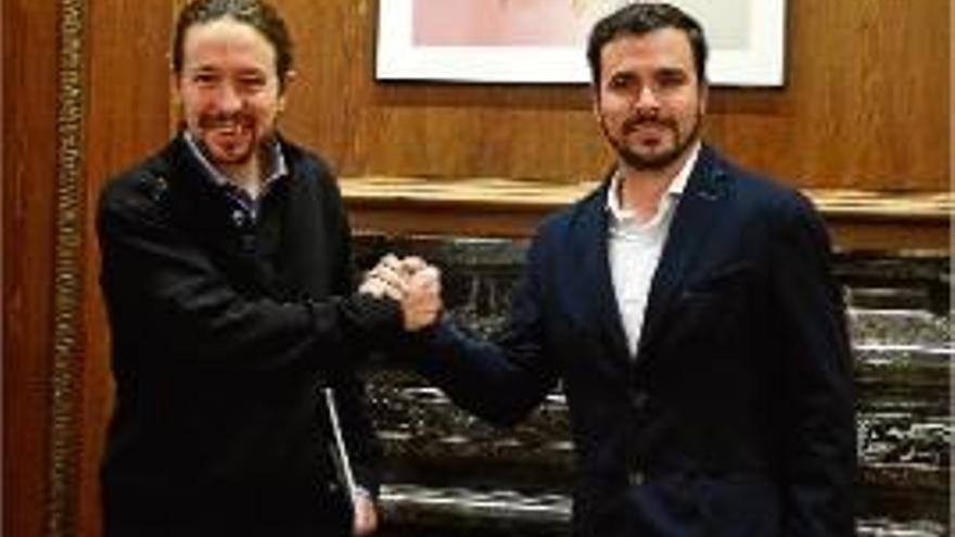 Iglesias i Garzón es van reunir al Congrés.