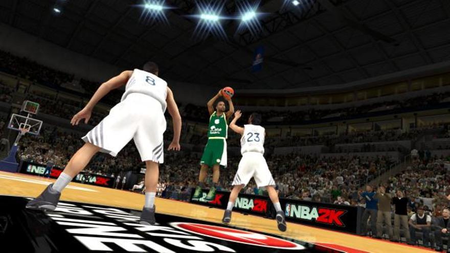 Captura de un partido en el NBA 2k14.
