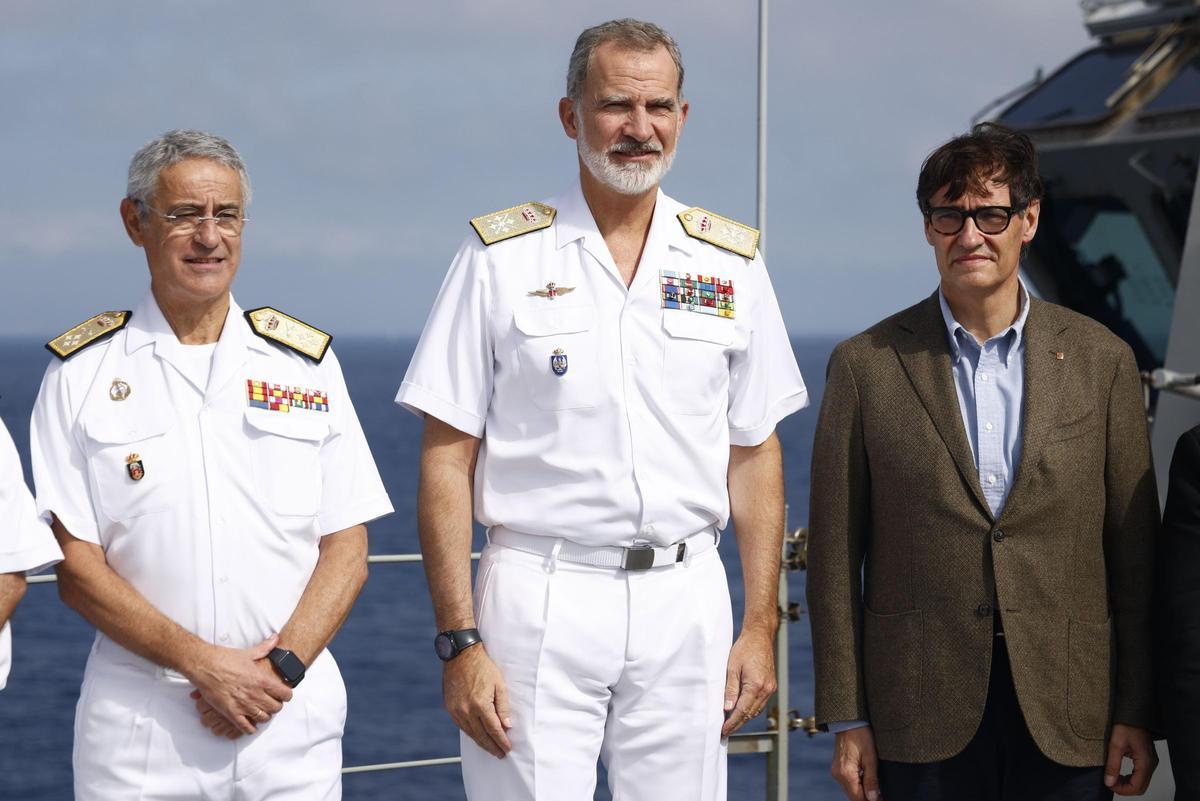 El rey Felipe VI visita Barcelona para seguir la Copa América con Salvador Illa