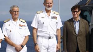 El rey Felipe VI visita Barcelona para seguir la Copa América con Salvador Illa