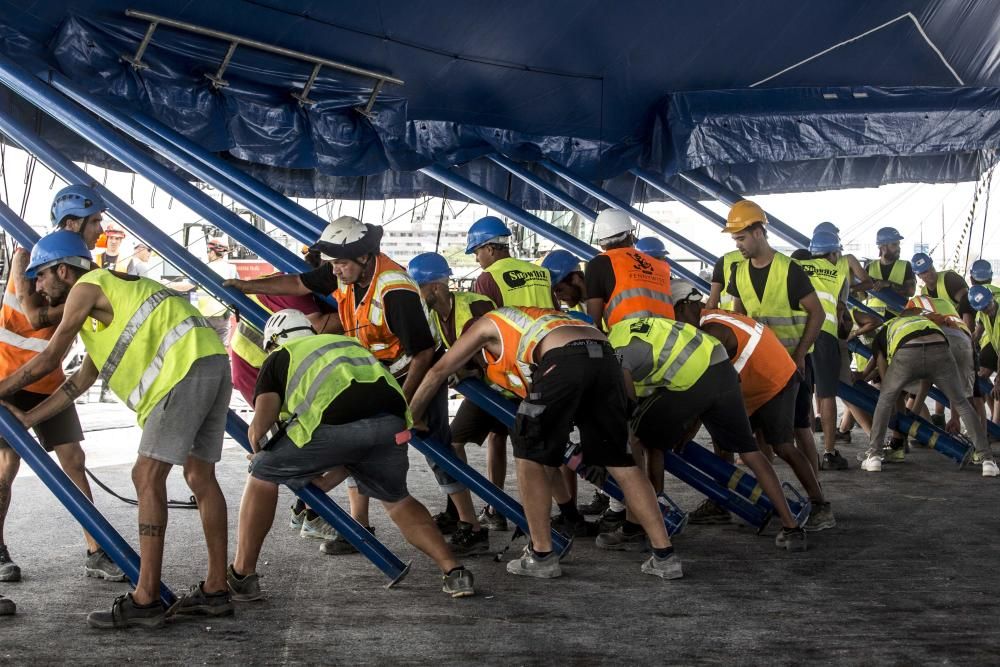 La compañía inicia en el recinto de Rabasa el montaje de la gran carpa de su espectaculo 'Totem'