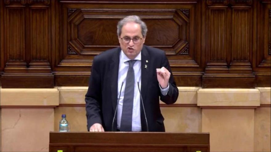 Quim Torra demana l'abdicació de Felip VI al ple per la monarquia