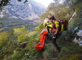 Un alemán cae 30 metros en la vía ferrata de La Hermida