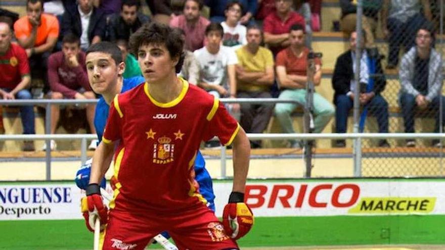 Ignacio Alabart, en un partido con la selección española.