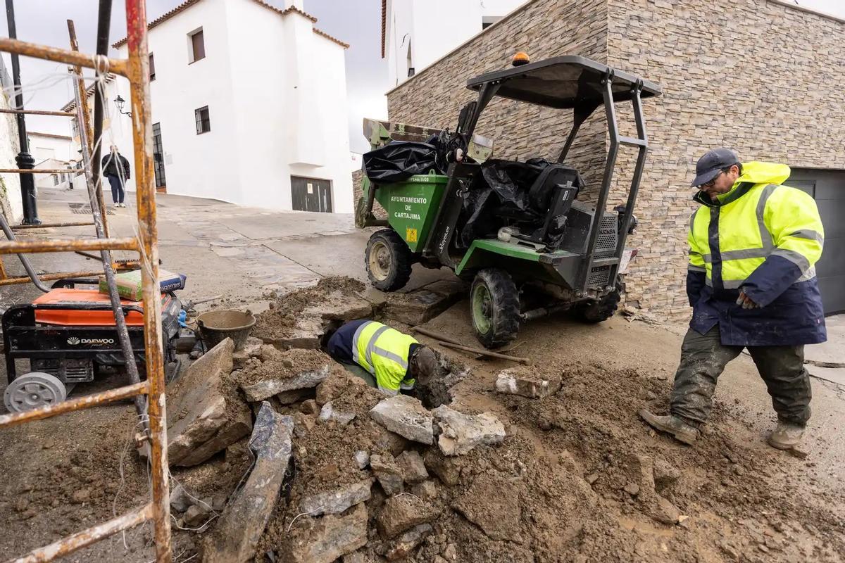 Numerosos son los destrozos que ha provocado la borrasca Leonardo en la provincia de Málaga.
