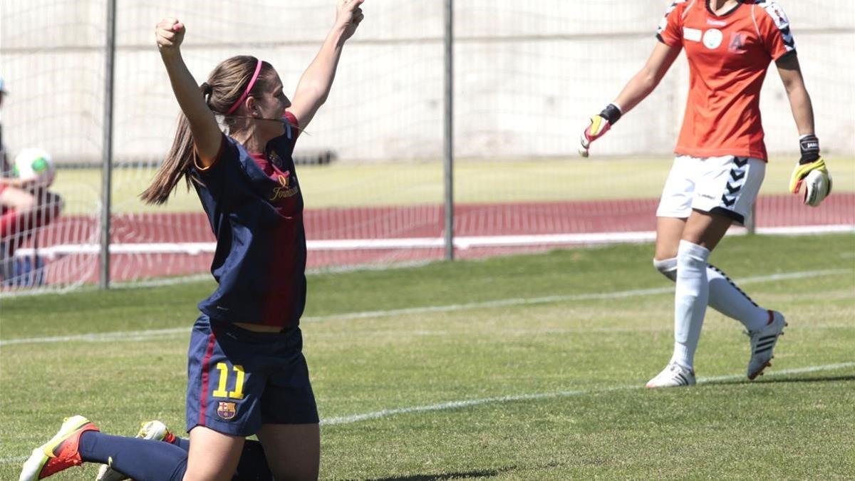 Alexia Putellas celebra un gol.