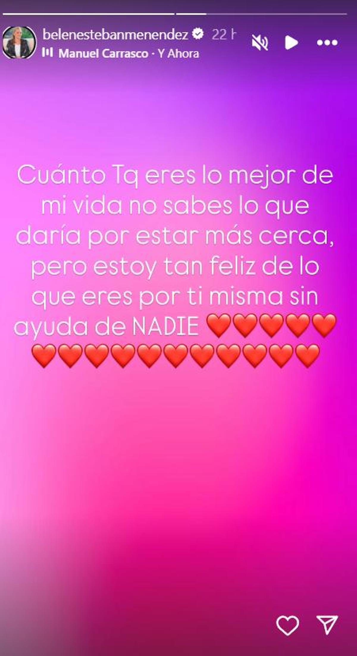 Publicación de Belén Esteban.