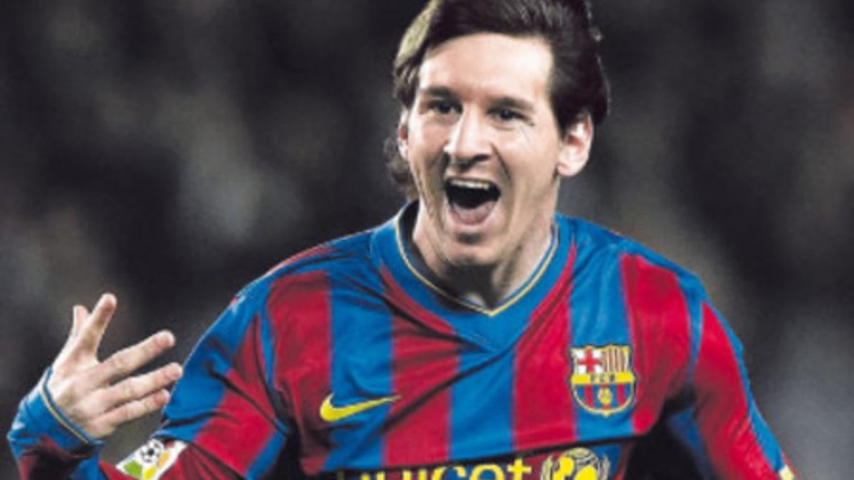Messi, en un partido con el Barça.