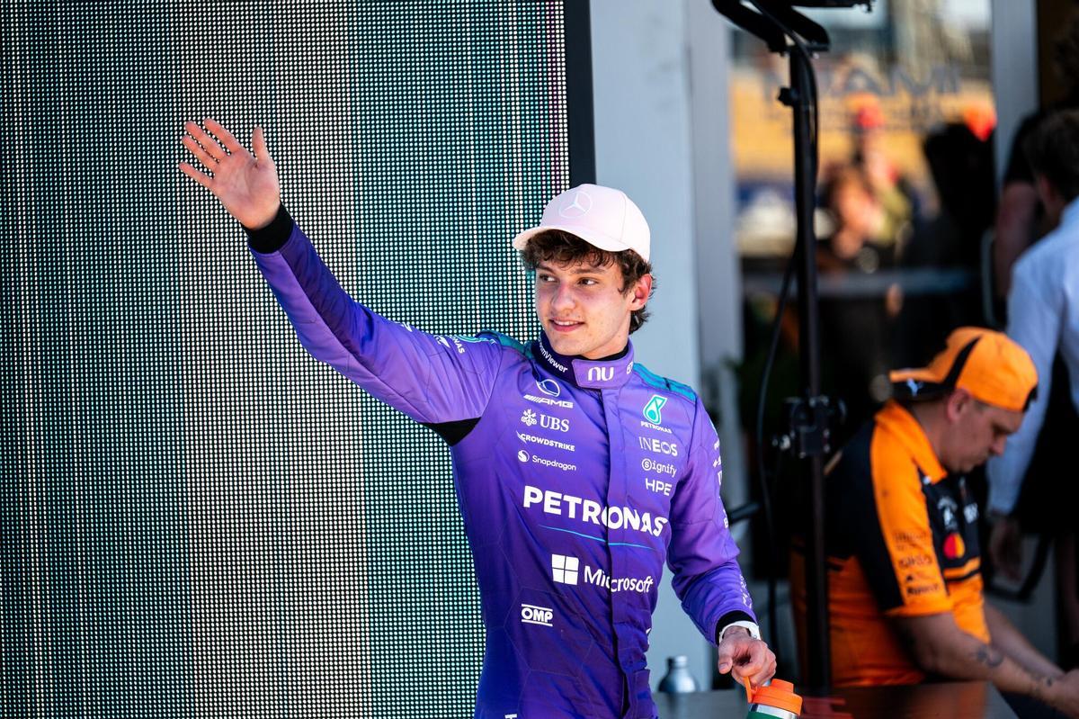 KIMI ANTONELLI Andrea (ita), Mercedes AMG F1 Team W16, portrait during the Formula 1 Miami Grand Prix 2026, 4th round of the 2026 Formula One World Championship from May 1 to 3, 2026 on the Miami International Autodrome, in Miami Gardens, USA - Photo Alberto Vimercati / DPPI AFP7 02/05/2026 ONLY FOR USE IN SPAIN
