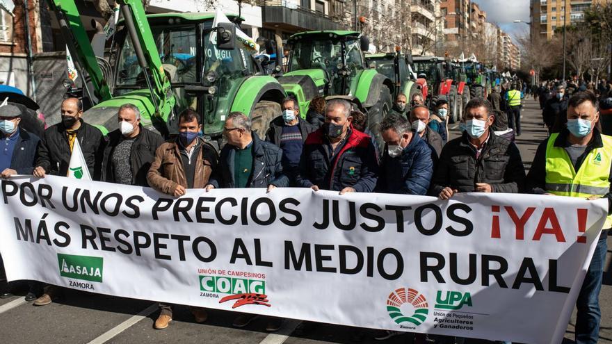 Tractorada convocada por las organizaciones agrarias en Zamora a inicios del año 2022. | Emilio Fraile