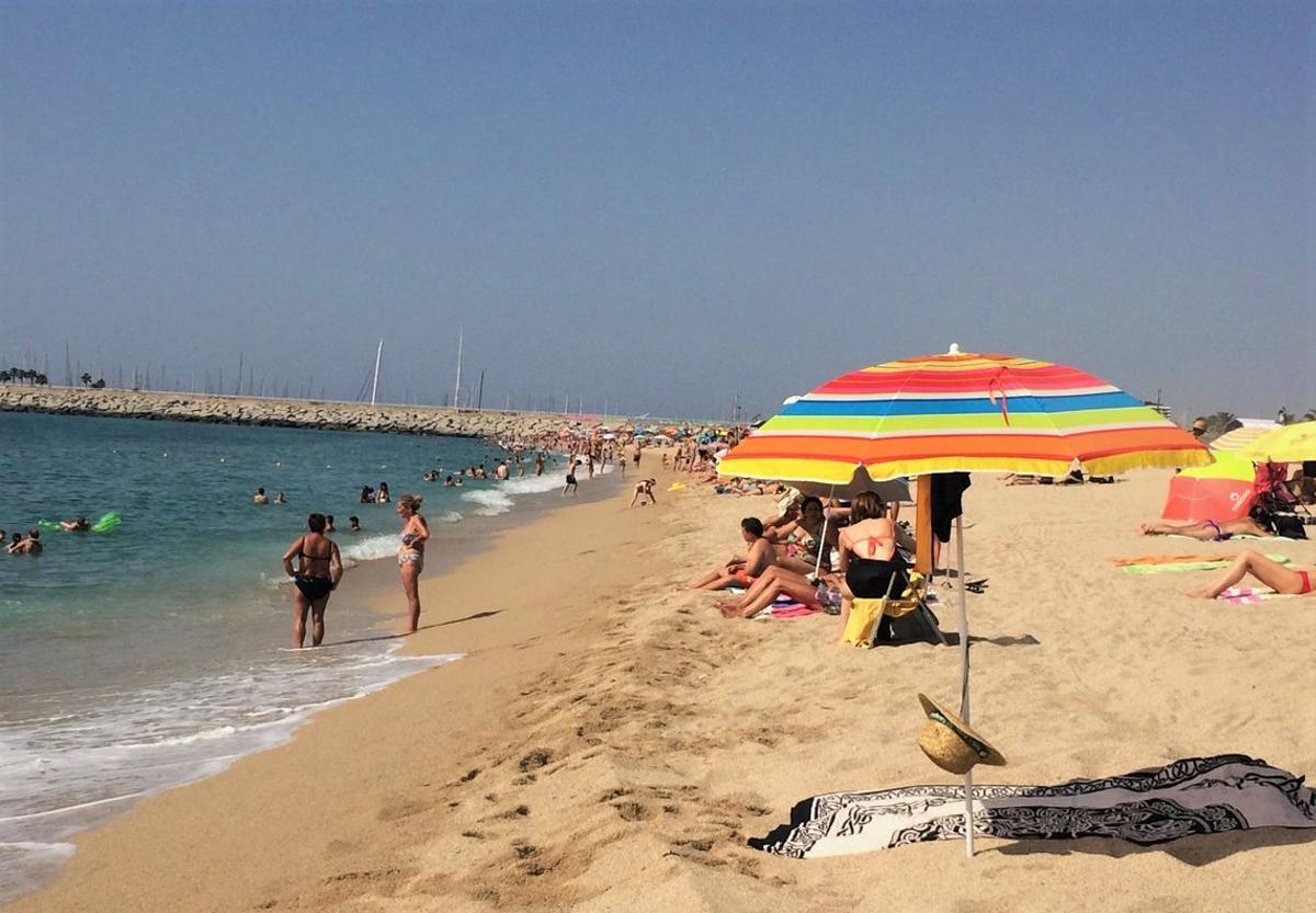 La playa de Mataró. La playa de Mataró.