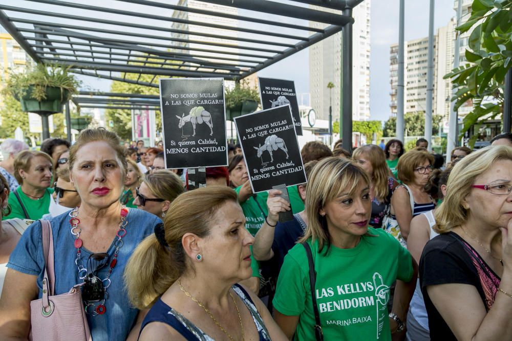 Manifestación de las limpiadoras de hotel en Benid