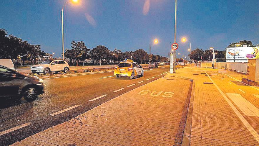 El lugar del atropello mortal, al inicio de la carretera de Manacor.