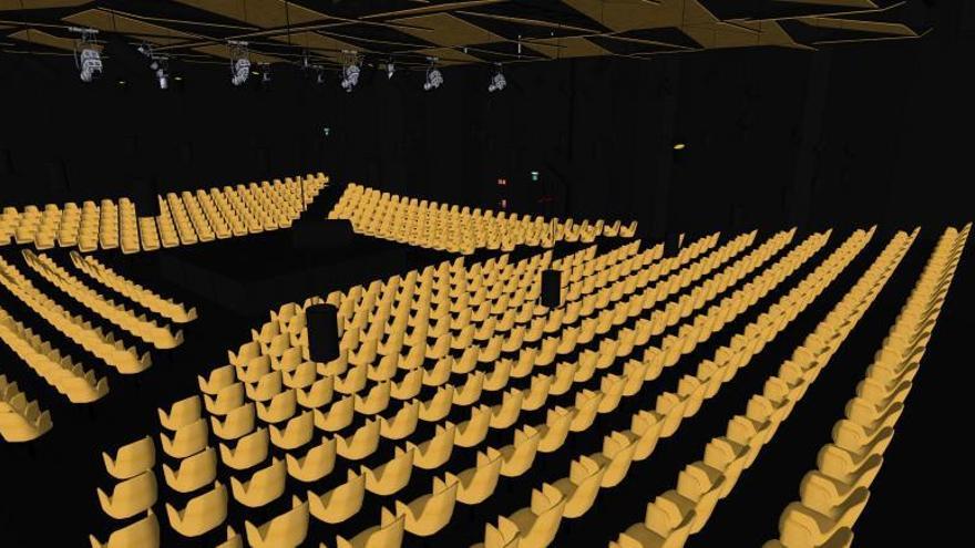 Maqueta del interior del Auditorio.