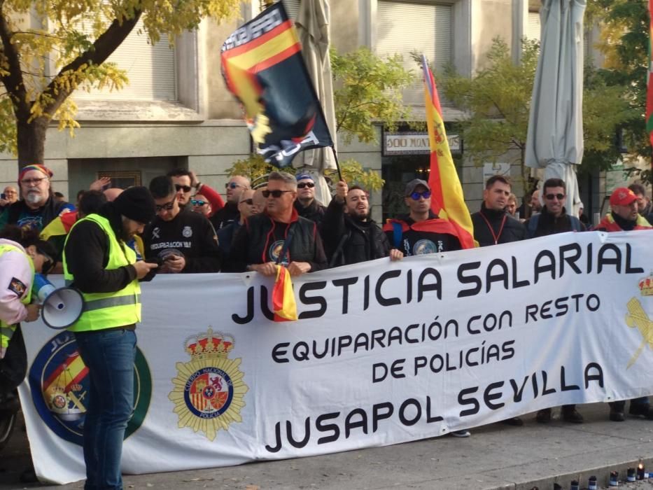 Imagen de la concentración de Jusapol en Madrid.