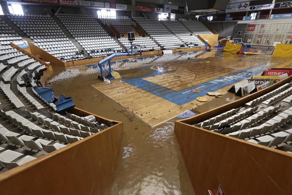 Inundació al Pavelló de Fontajau.