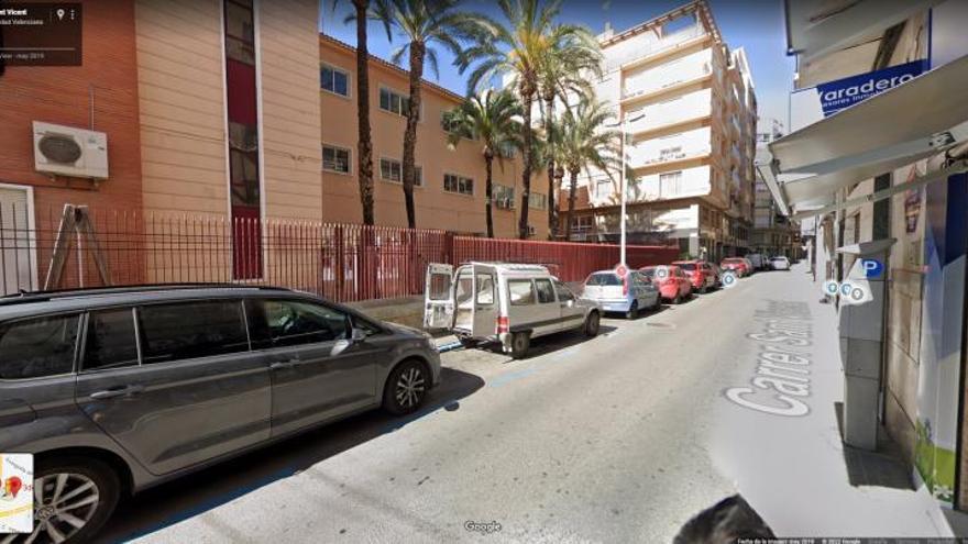 La calle San Vicente en la imagen de Google Maps.