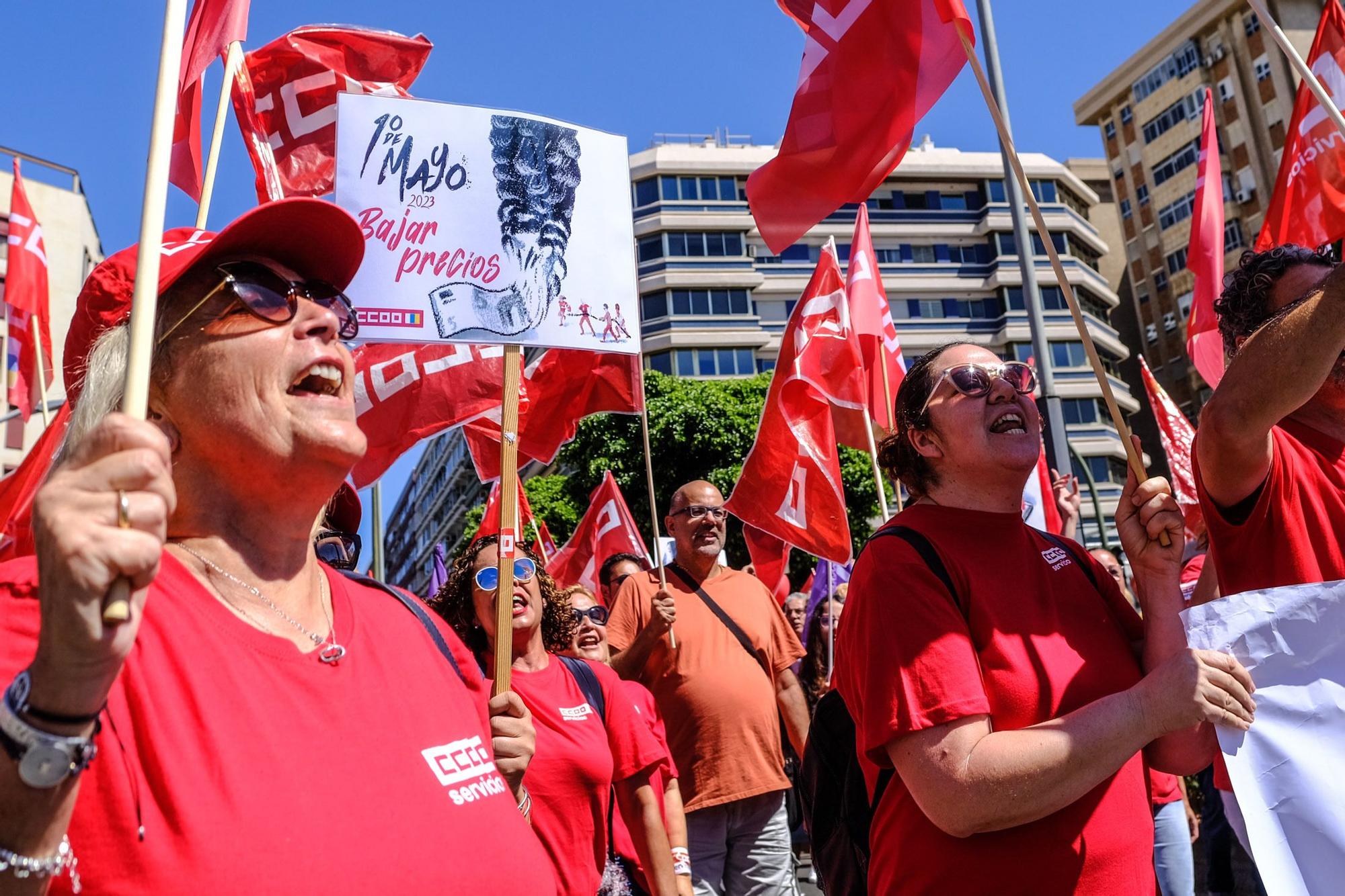 Manifestación por el Primero de Mayo en Las Palmas de Gran Canaria