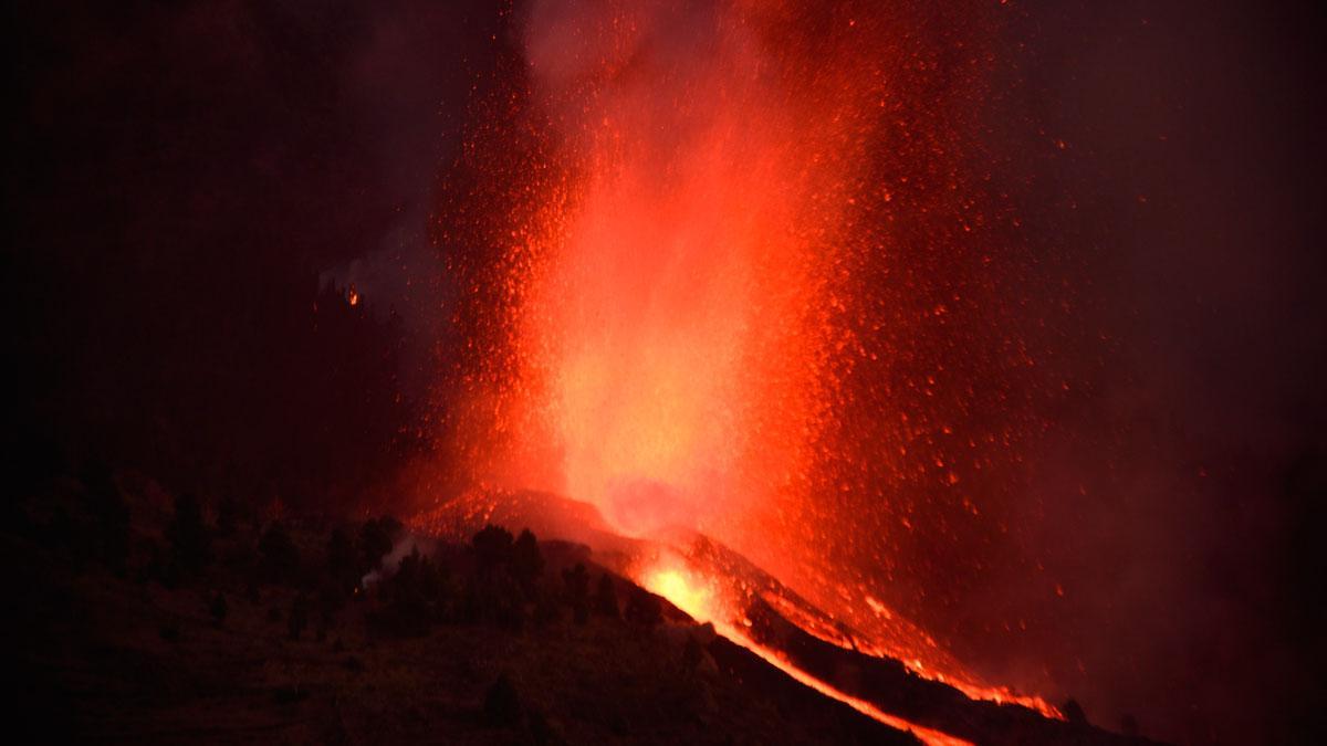 Erupción en el volcán de La Palma