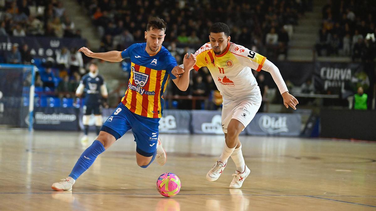 Pablo García en el partido de este domingo.