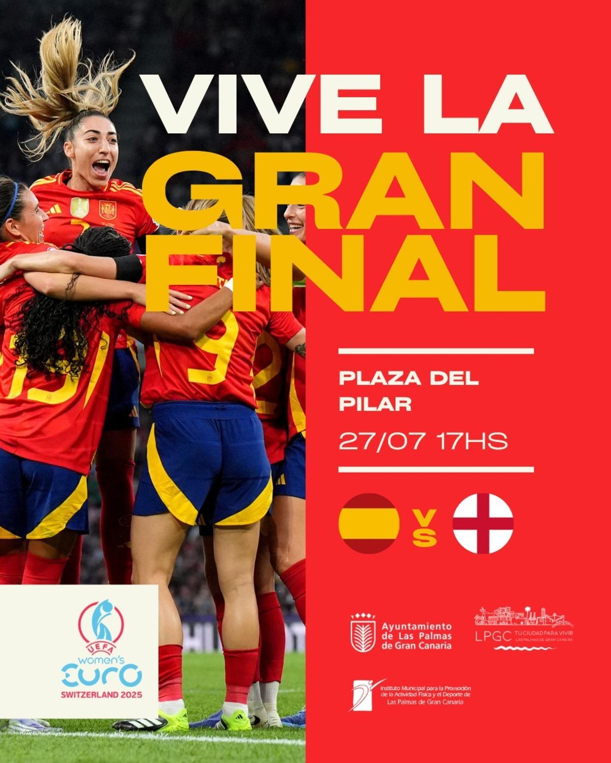 El Ayuntamiento de Las Palmas de Gran Canaria retransmite la final de la Eurocopa de fútbol desde la Plaza del Pilar