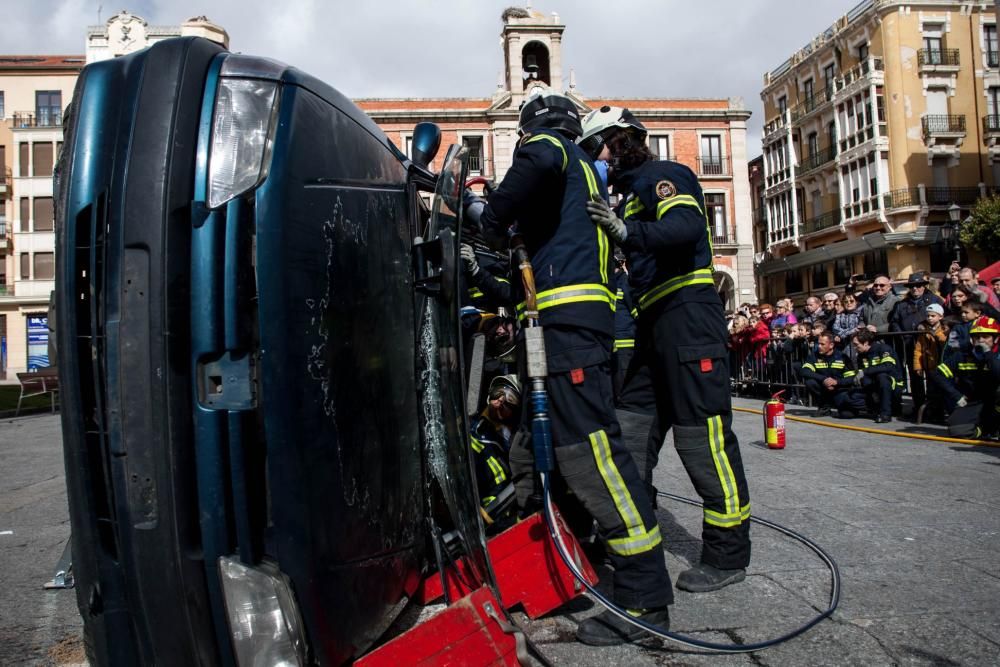 Simulacro de los Bomberos de Zamora