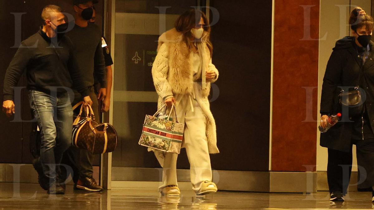 Jennifer López, en el aeropuerto de Gran Canaria