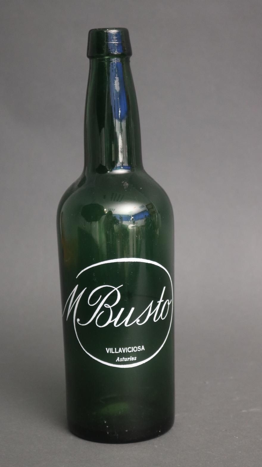 Botella de sidra serigrafiada de la F�brica de vidrios Gij�n Fabril.JPG