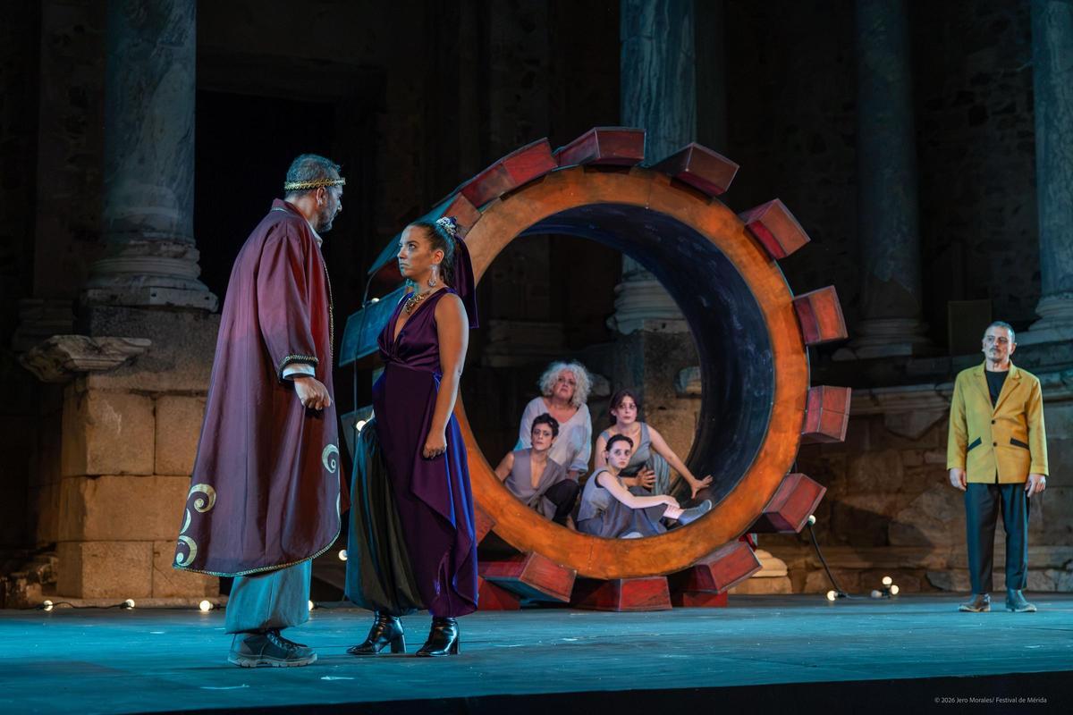 Estreno de la obra 'El viaje de Edipo' en el Teatro Romano de Mérida.