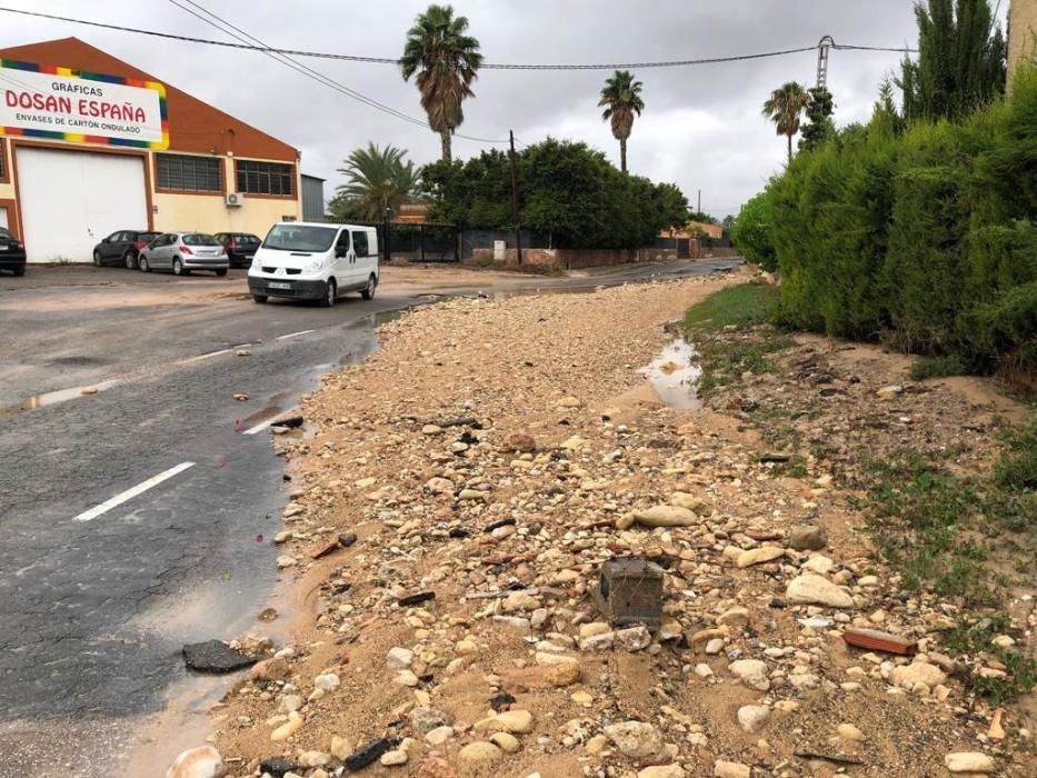 Así han quedado carreteras y caminos de Elche con