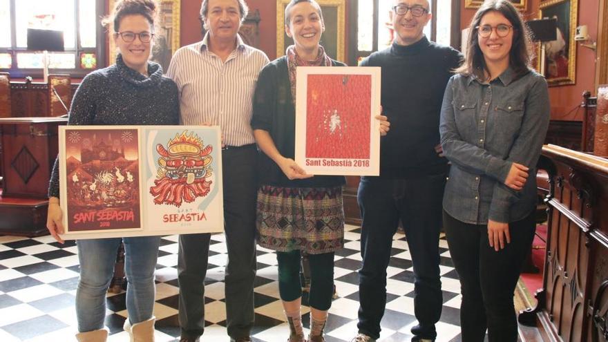 El dibujante Pau gana el concurso de carteles de las fiestas de Sant Sebastià