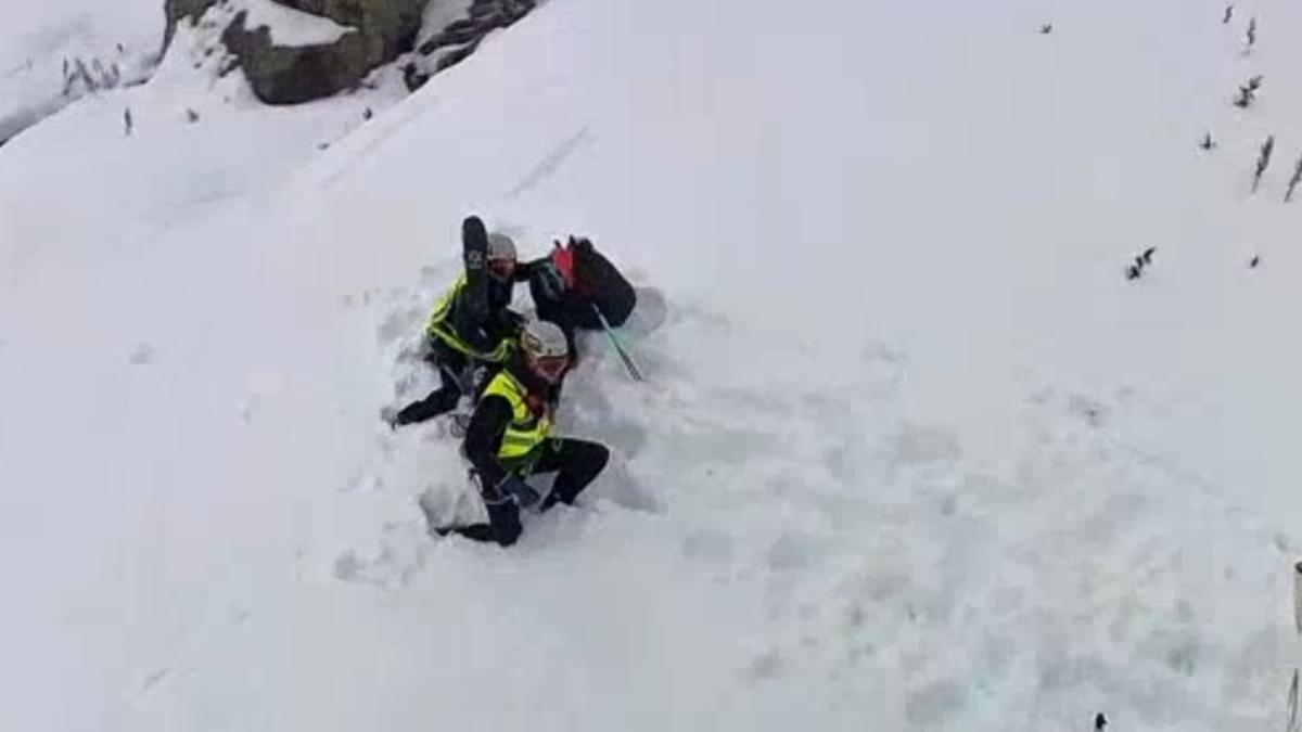 Imagen de un momento del rescate practicado en Canal Roya.