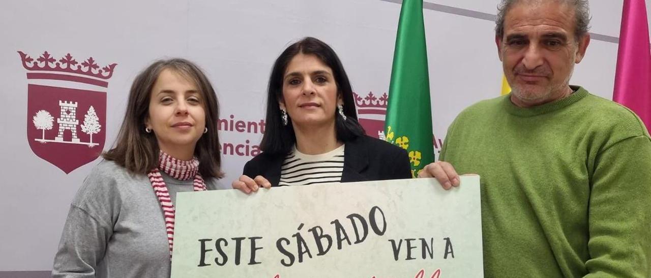 Presentación del Rastrillo de la primavera, en la calle Talavera de Plasencia.