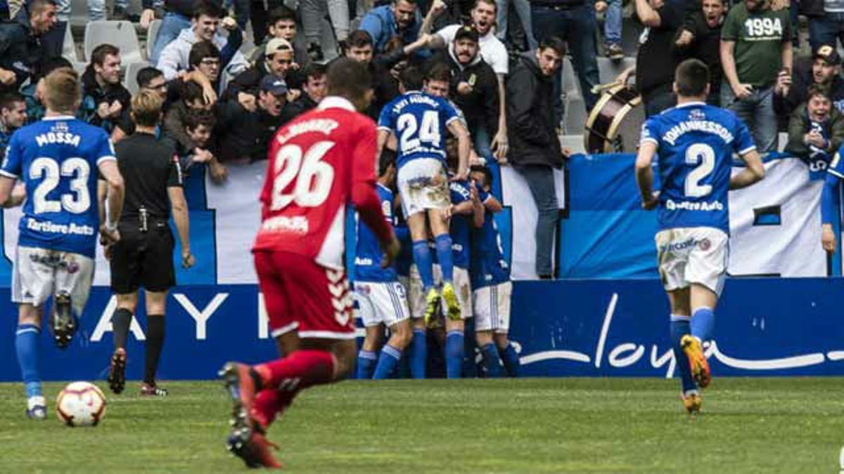 El Nàstic pierde ante el Oviedo y sigue sin salir del descenso