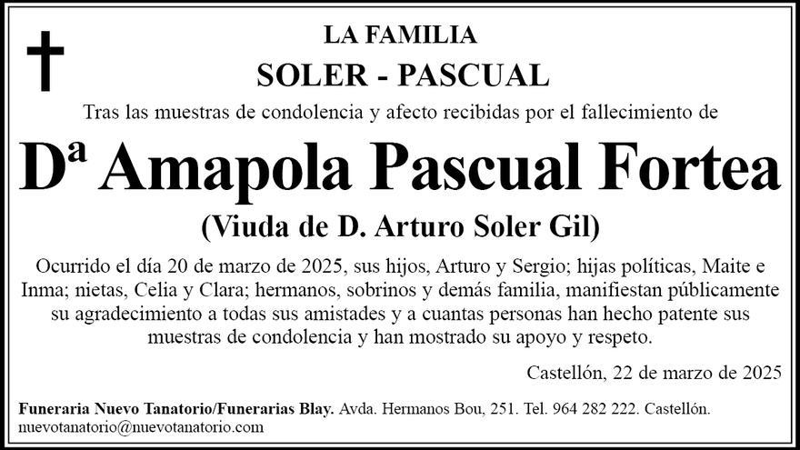 Dª Amapola Pascual Fortea