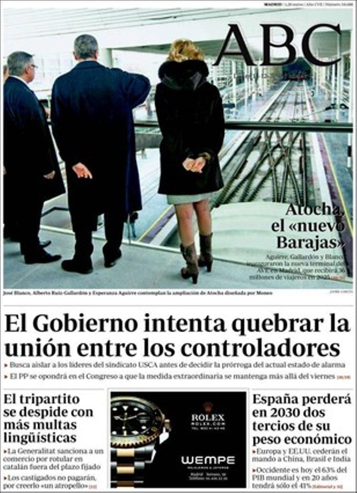 ’Abc’ destaca a més que Rato incrementa la seva presència en actes del PP en precampanya.