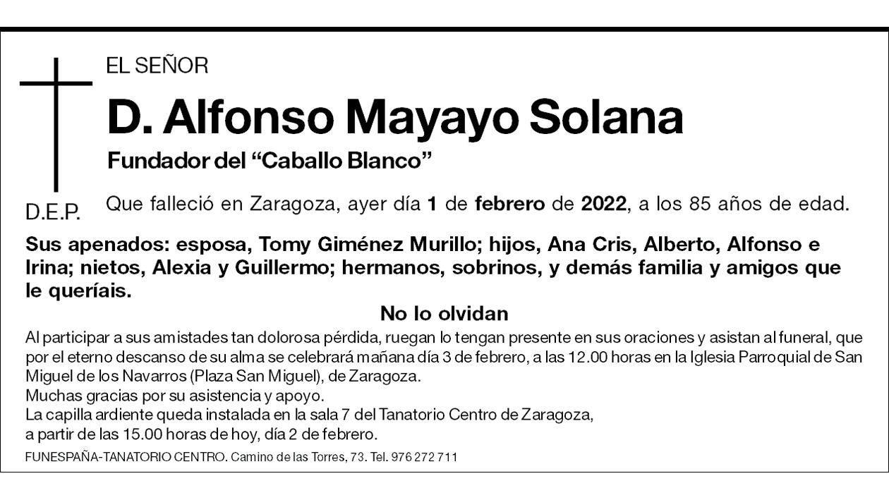 Alfonso Mayayo Solana