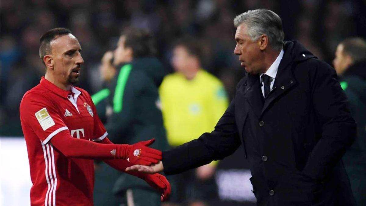 A Ribéry le molesta que Ancelotti ordene su sustitución