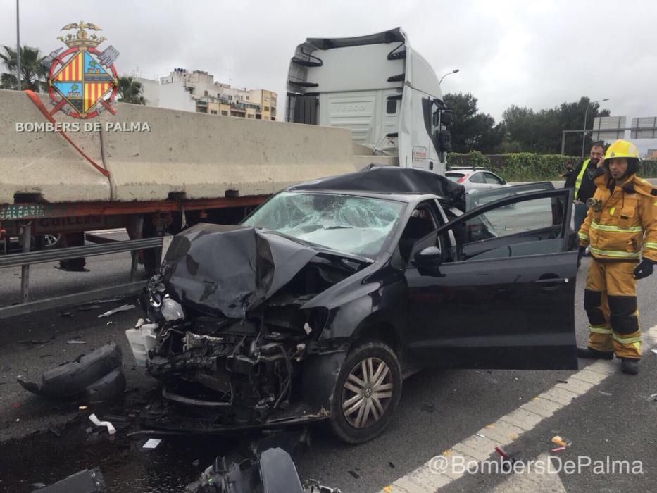 Vekehrskollaps auf der Ringautobahn von Palma