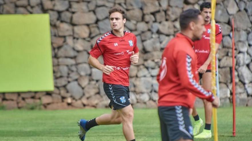 Lasure, ayer entrenando.