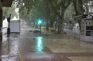 La tormenta se deja notar durante el "Supersábado" de la Fira de Xàtiva