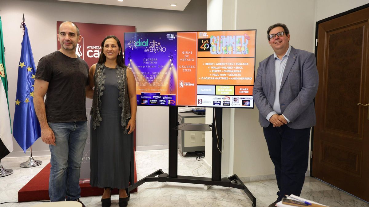 Vídeo | Presentación de los conciertos en la plaza Mayot de Cáceres: Dani Fernández, Beret y Efecto Pasillo, entre otros