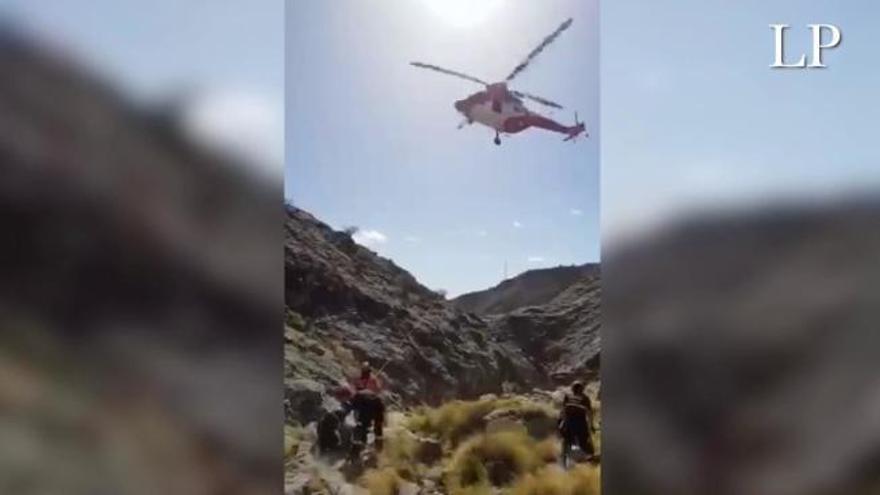 Rescate de una senderista en Mogán