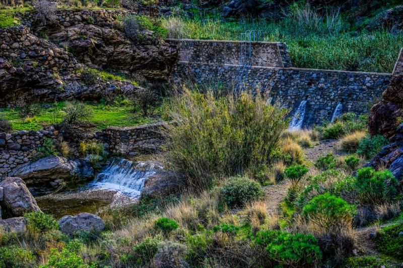 Presas de La Aldea y Artenara tras el paso de Filomena