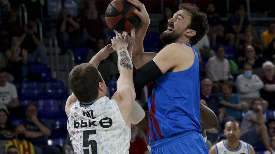 El Barça recupera sensaciones y frena el ascenso del Bilbao Basket